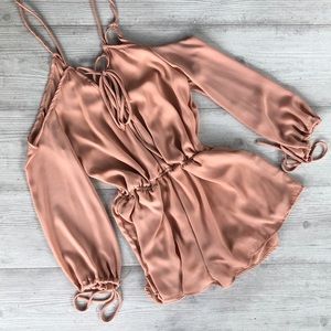 Reverse Official Cold shoulder lace up Playsuit